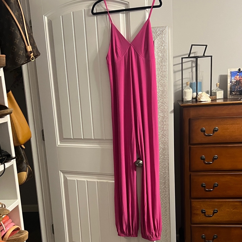 Norma Kamali Pink Jumpsuit